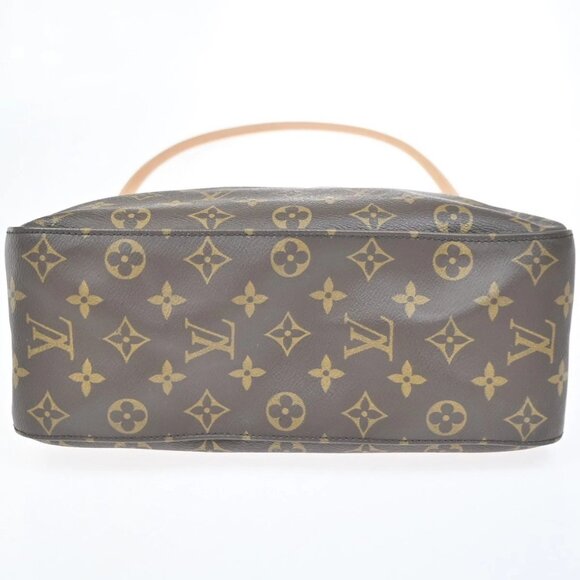 LOUIS VUITTON Logo Looping GM Shoulder Bag Monogram Leather Brown M51145 26RL728 - Picture 6 of 15